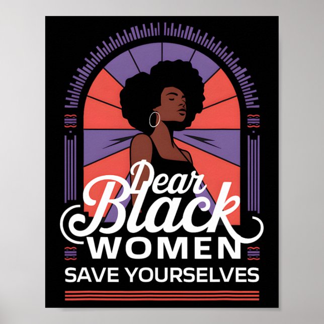 Affiche Chères femmes noires, sauvez-vous les citations de (Devant)
