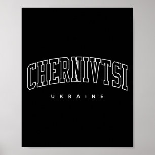 Affiche Chernivtsi Ukraine Tendance Varsity Style Athlétiq