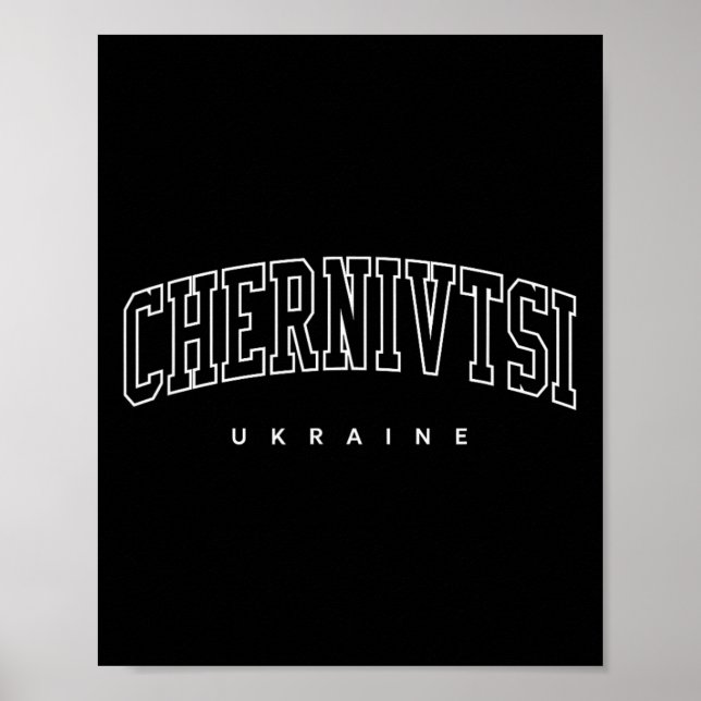 Affiche Chernivtsi Ukraine Tendance Varsity Style Athlétiq (Devant)