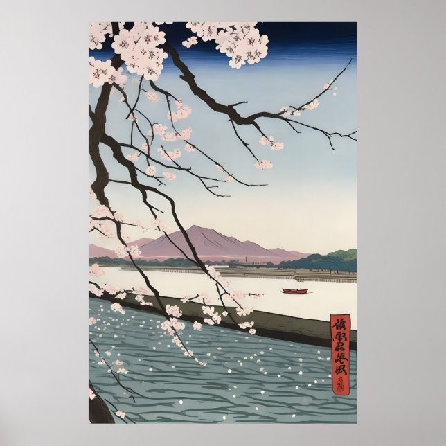 Affiche Cherry blossom in the Sumida River (Devant)