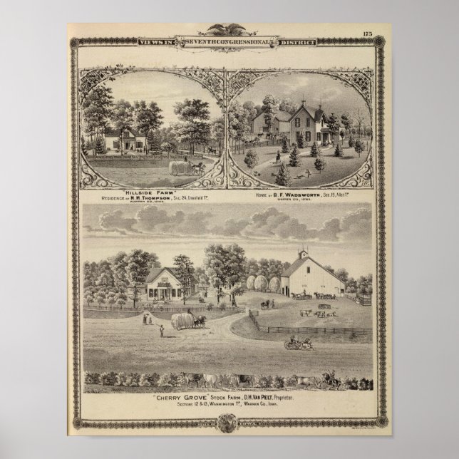 Affiche Cherry Grove, Hillside Farm (Devant)