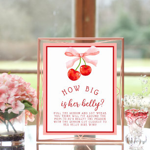 Affiche Cherry How Big Baby shower Game