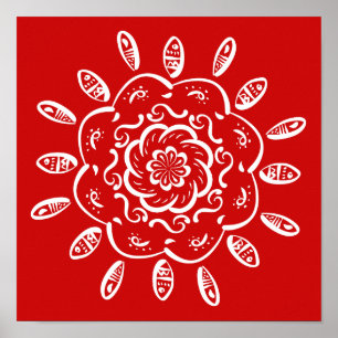 Affiche Cherry Mandala
