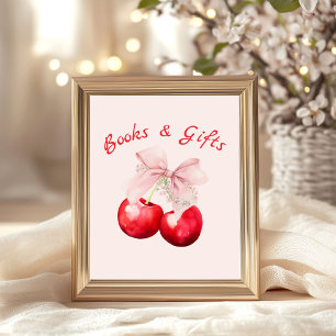 Affiche Cherry on Top Baby showers Livres & Cadeaux