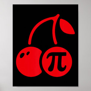 Affiche Cherry Pi Day Funny Math Nerd Pie Enseignant 3.14