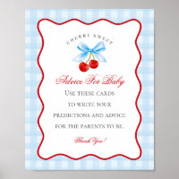 Cherry Sweet Blue Coquette Bow Conseils pour bébé