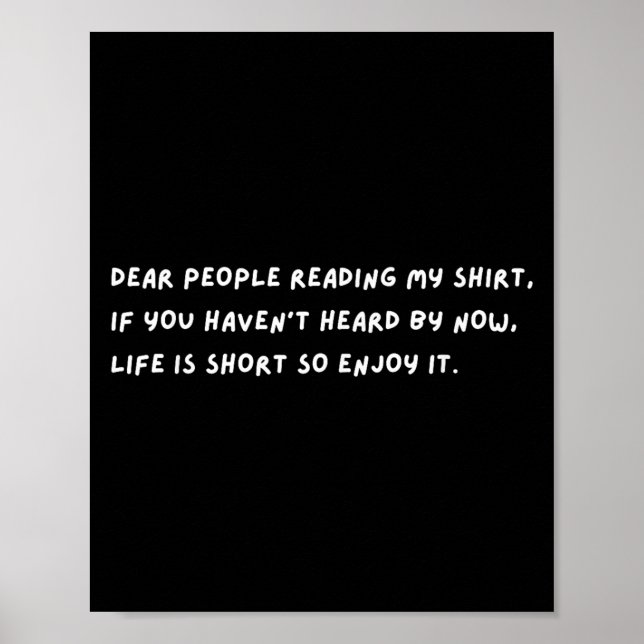 Affiche Chers gens la vie est courte alors profitez-en Sti (Devant)