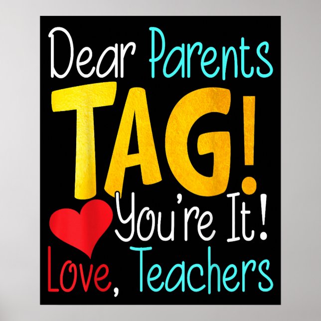 Affiche Chers Parents Day You It Love Enseignants (Devant)