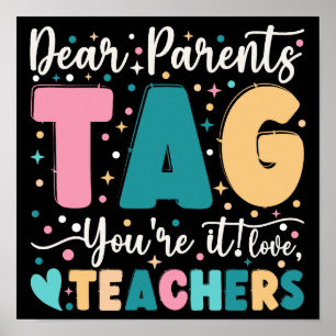 Affiche Chers parents Étiquette Vous êtes ça l'amour Ensei