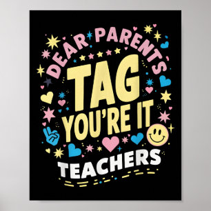 Affiche Chers parents Étiquette Vous êtes ça l'amour Ensei