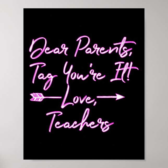 Affiche Chers parents, étiquette Vous êtes C'est drôle Cad (Devant)