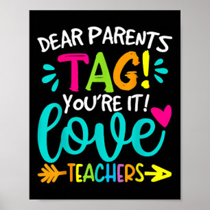 Affiche Chers parents Tag You It Love Enseignants Dernier