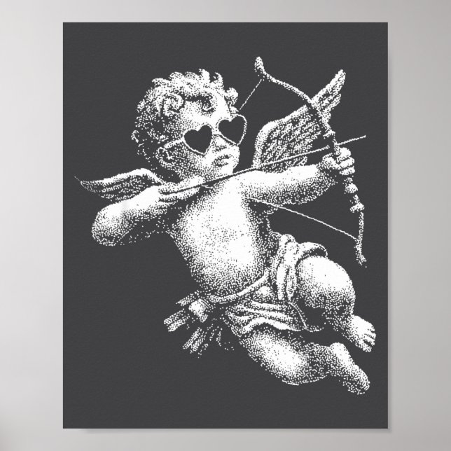 Affiche Chérubin Ange Cud Vintage Esthétique Saint-Valenti (Devant)