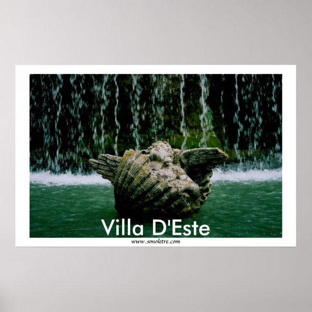 Affiche Chérubin dans la fontaine de la Villa D'Este (Devant)