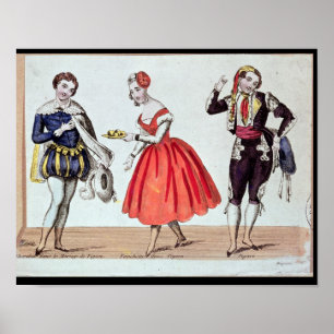 Affiche Cherubino, Fanchette et Figaro