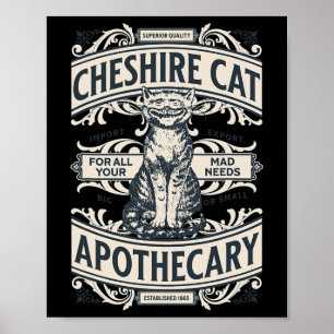 Affiche Cheshire Cat - Alice Au Pays Des Merveilles Livre