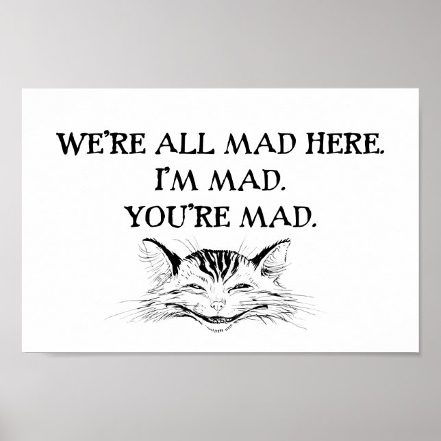 Affiche Cheshire Cat - Nous sommes tous fous (Devant)