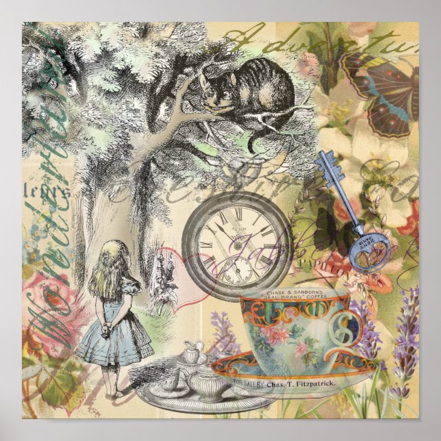 Affiche Cheshire Chat Alice Wonderland Classic (Devant)