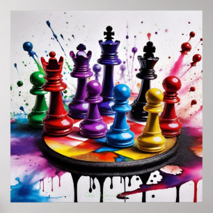 Affiche Chess A Game of Kings AI Imaginaire Art numérique 