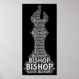 Affiche Chess Bishop Word Picture