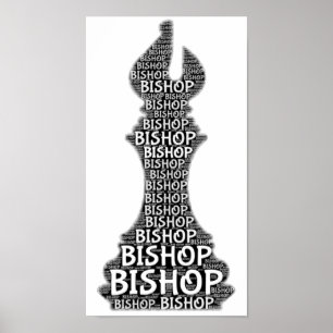 Affiche Chess Bishop Word Picture
