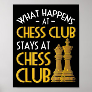 Affiche Chess Lover   What Happens At Chess Club Humor
