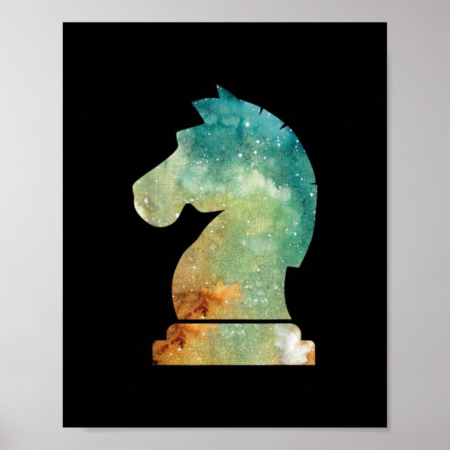 Affiche Chess Player Horse Knight Chess (Devant)