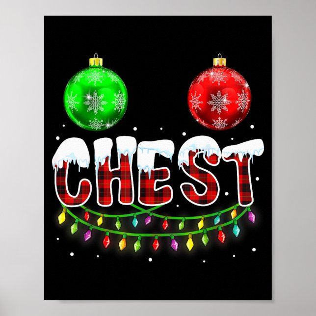Affiche Chest Nuts Christmas Funny Matching Couple Chestnu (Devant)