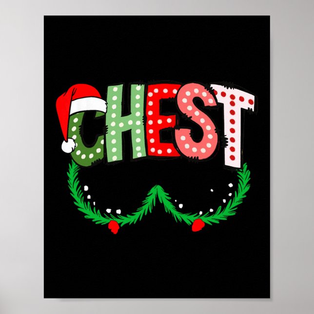 Affiche Chest Nuts Matching Chestnuts Funny Christmas Coup (Devant)