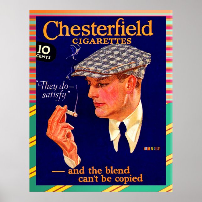 Affiche Chesterfield Cigarettes Extraordinaire Vintage Com (Devant)