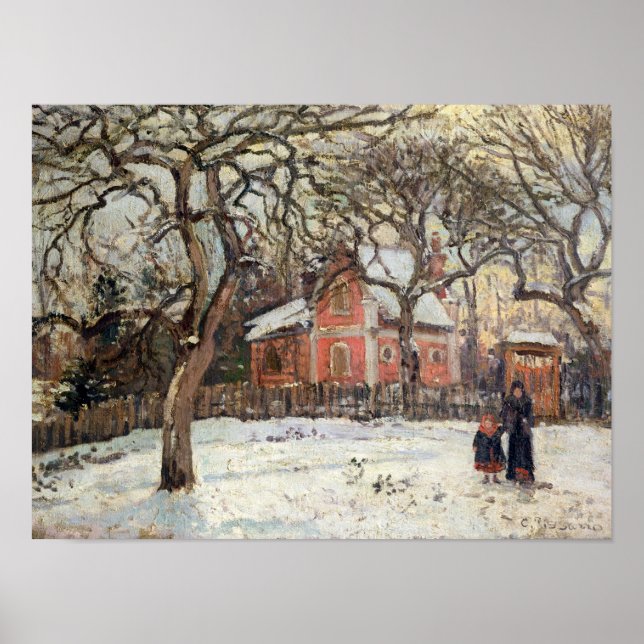 Affiche Chestnut Trees at Louveciennes, c.1871-2 (Devant)