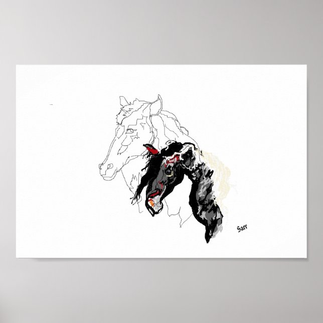 Affiche : Cheval à l'intérieur  (Devant)