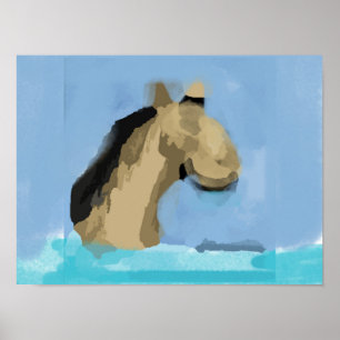 Affiche Cheval Abstrait