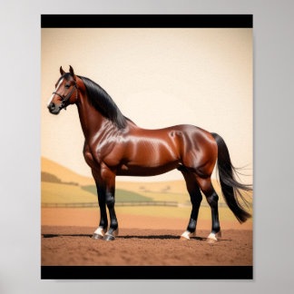 Affiche cheval américain