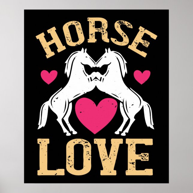 Affiche Cheval - Amour du cheval (Devant)