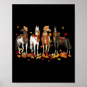 Affiche Cheval Automne Thanksgiving Cheval Automne Quitte