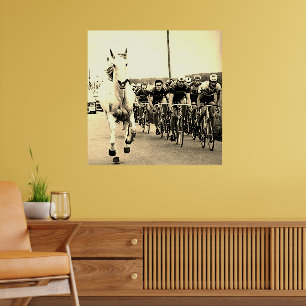 Affiche Cheval Blanc 1975 Tour De France Couleur Redux