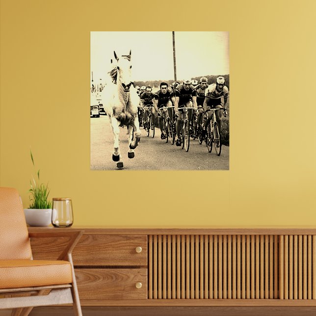 Affiche Cheval Blanc 1975 Tour De France Couleur Redux (Salon 2)