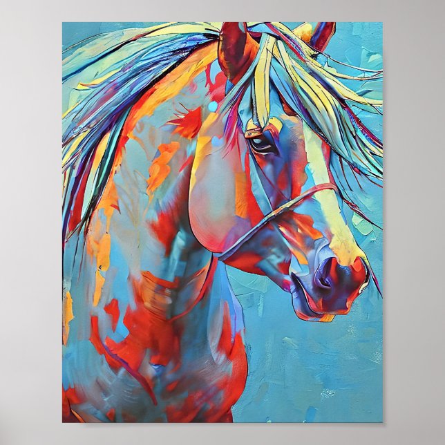 Affiche Cheval bleu (Devant)