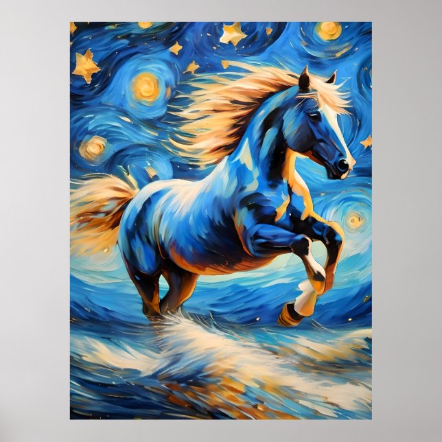 Affiche Cheval bleu (Devant)