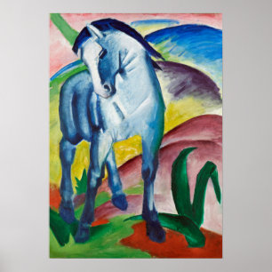 Affiche Cheval Bleu, Peinture Célèbre