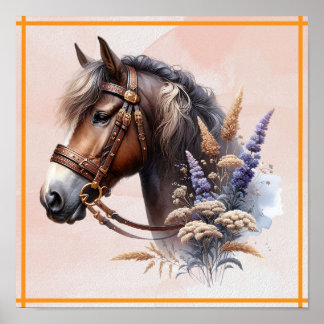 Affiche Cheval Brown