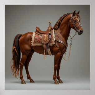 Affiche Cheval Brun Élégant