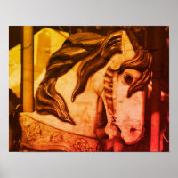 Cheval Carrousel Silencieux À Vapeur En Sepia Vint