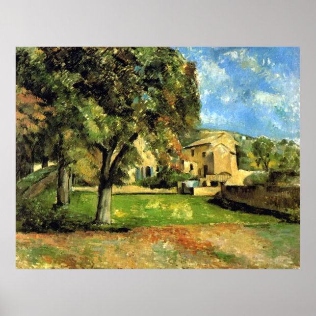Affiche Cheval-Châtaigniers - Paul Cezanne - c1890 (Devant)