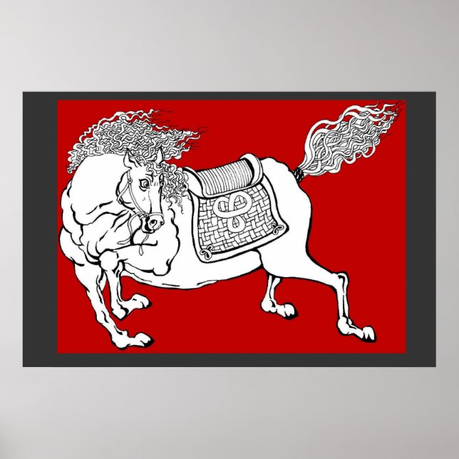 Affiche Cheval chinois (Devant)