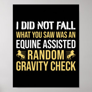 Affiche Cheval - Contrôle de la gravité - Équitation