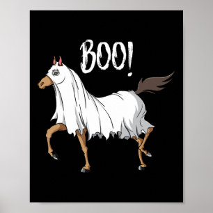 Affiche Cheval Costume fantôme Amusant Equestre Cheval Lov