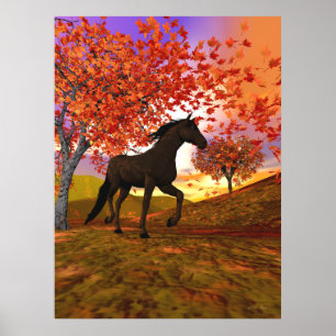 Affiche Cheval d'automne