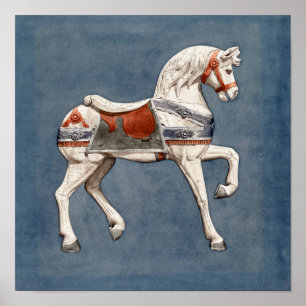 Affiche Cheval de carrousel Henry Murphy Cheval d'art Vint